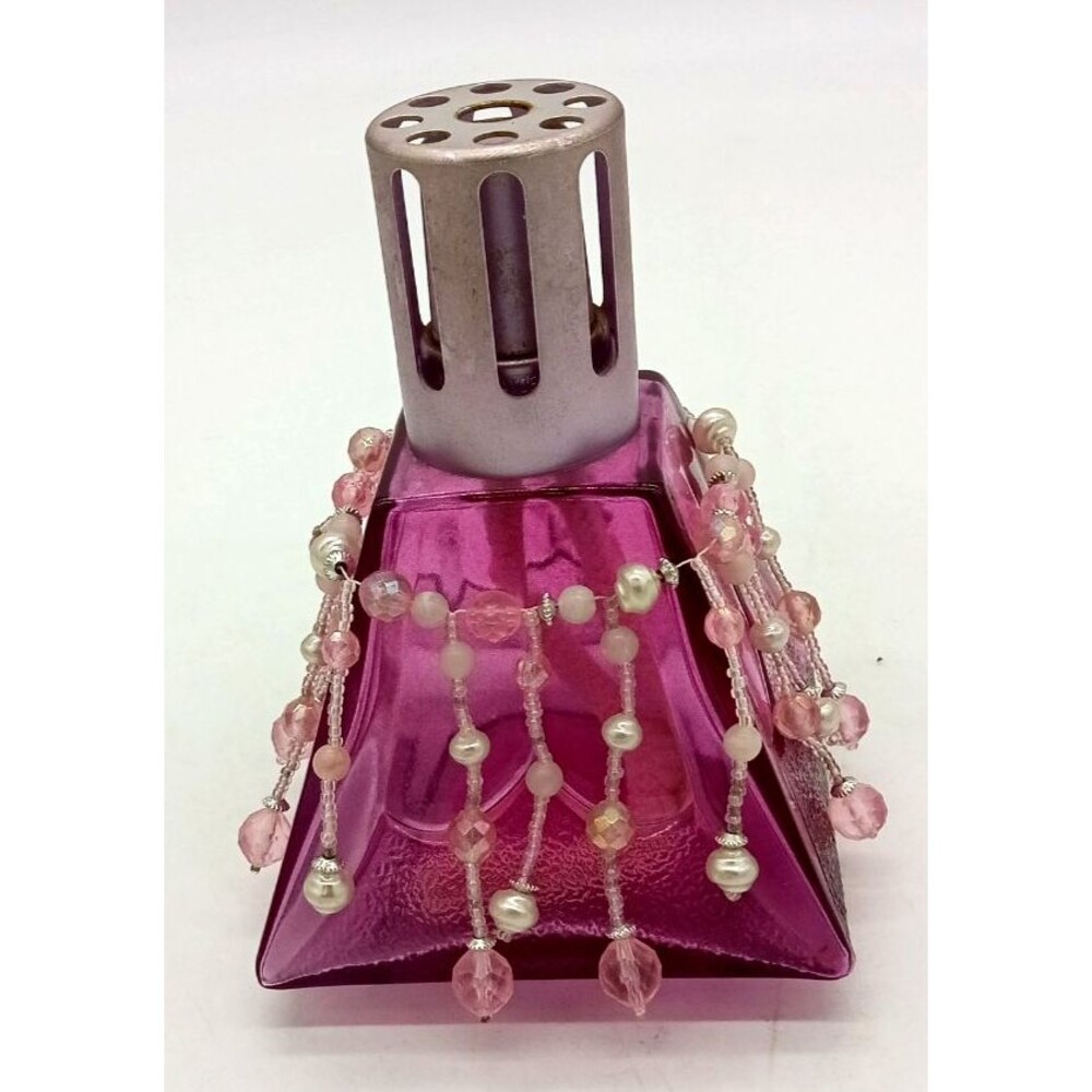 Lampe Berger Amethyst Pyramid Shaped Fragrance Oil Lamp with Beaded Skirt